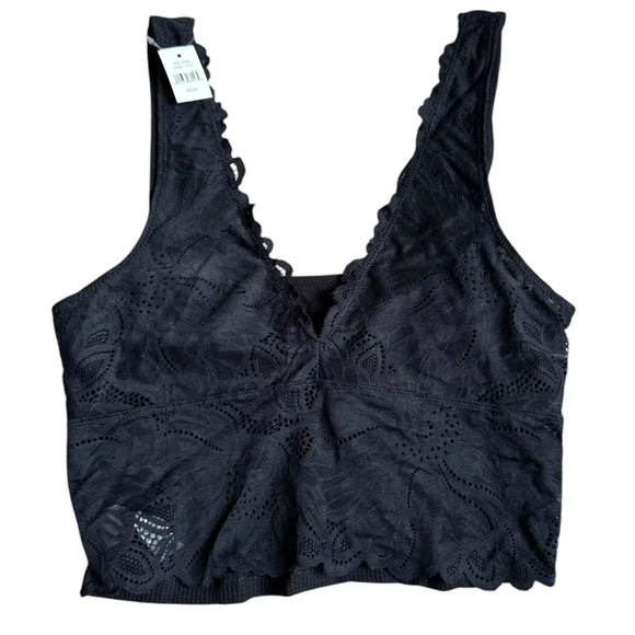 aerie Other - Aerie Lace Bralette, Black- XS